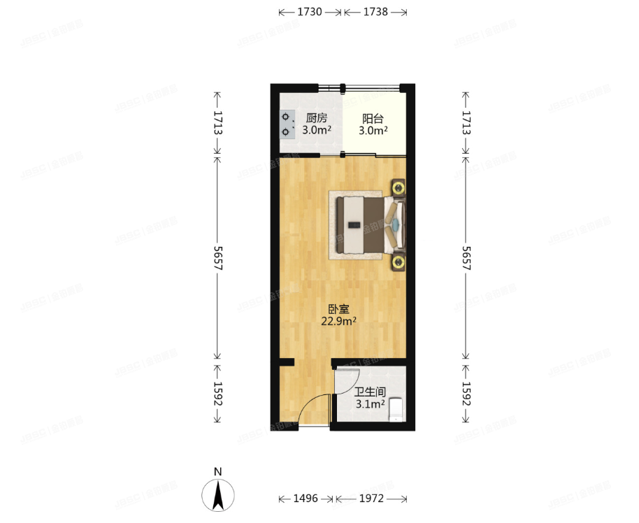 海淀区 文慧园路56号10层1013号（56号公寓）