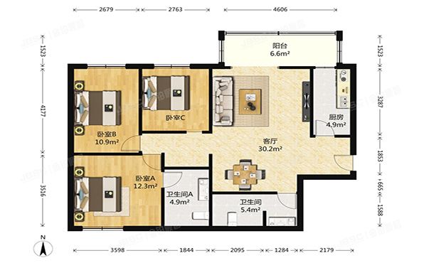 朝阳区 东三环北路戊2号A座10层1106号（国际港）