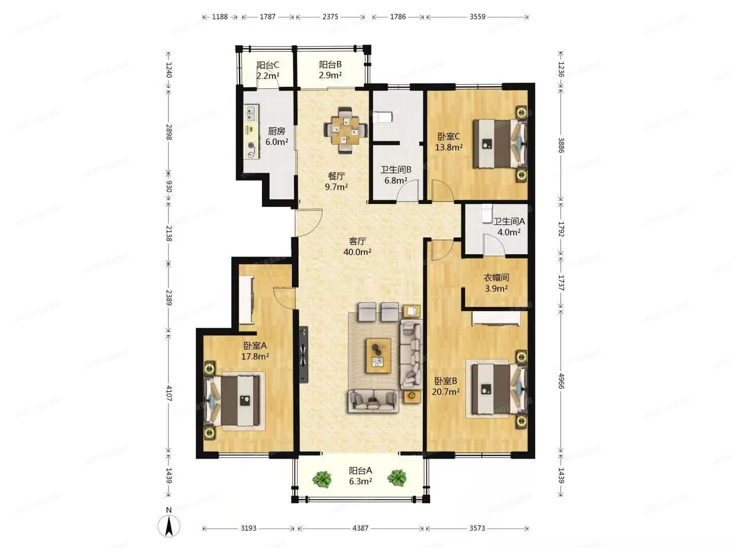 顺义区 恒华西街2号院10号楼3层2单元301（恒华湖公馆）
