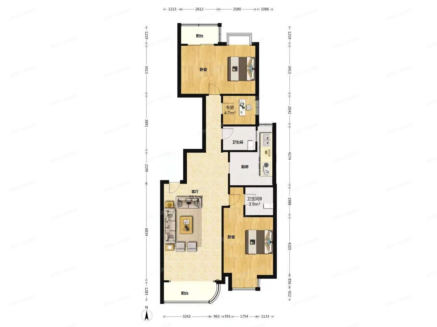 东城区 国瑞城中区4号楼9层2单元901室（国瑞城）