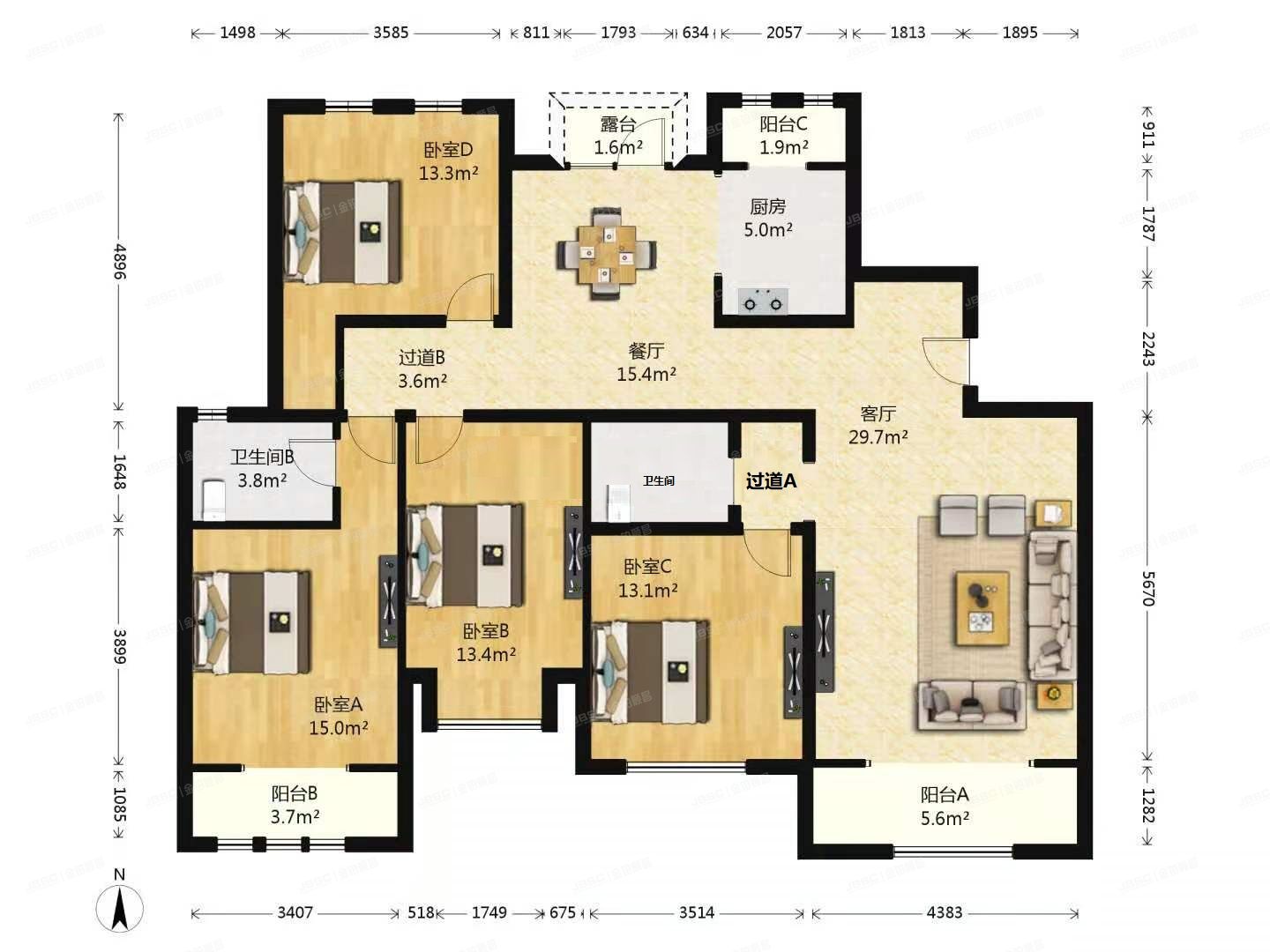 顺义区 香堤漫步庄园三区11号楼2层2单元201、202（香堤漫步庄园）