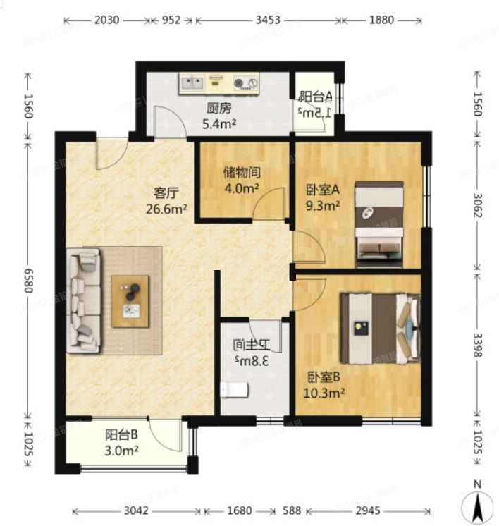 房山区 良乡东路56号院42号2层6单元202（阳光邑上）