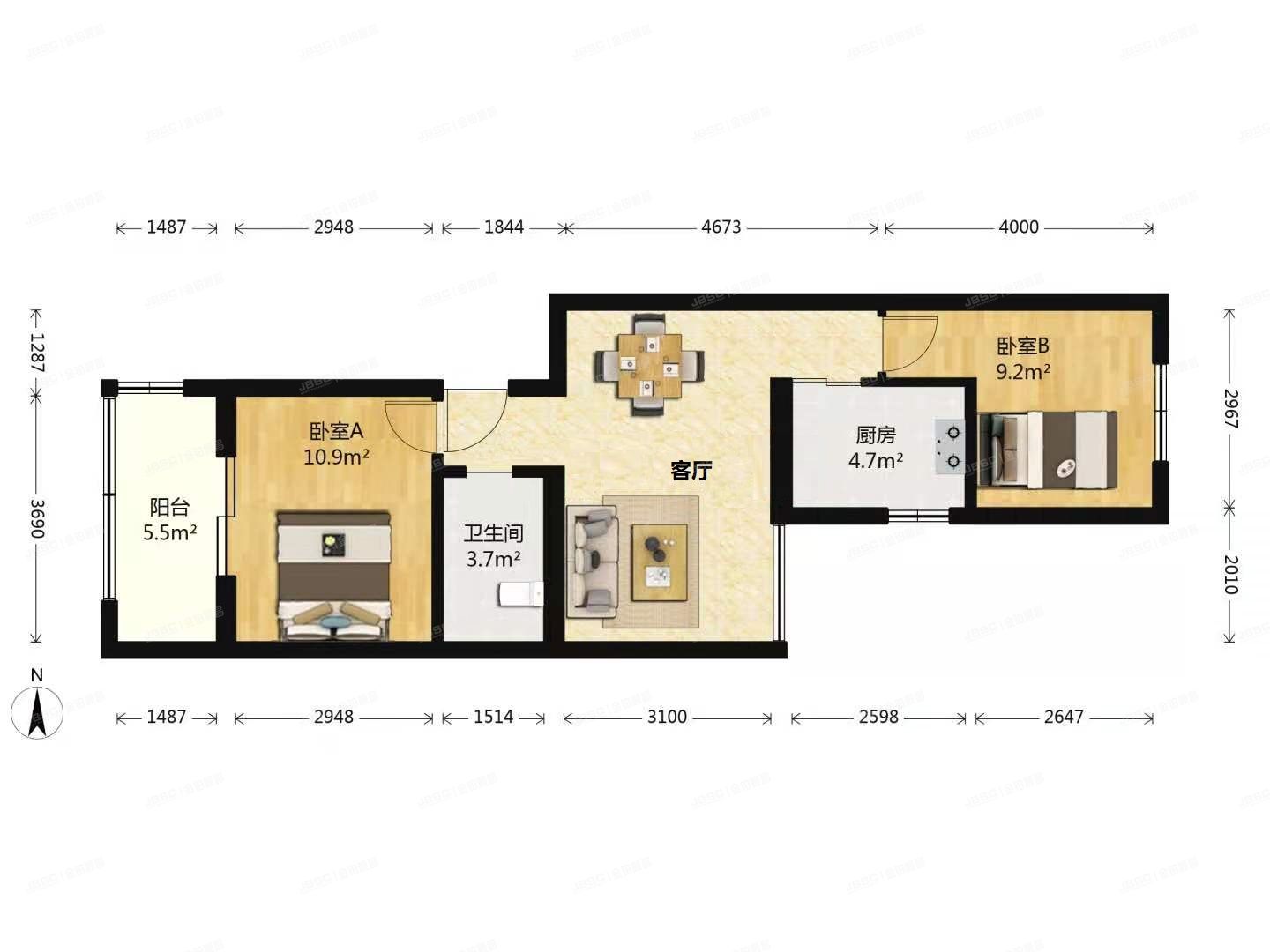 东城区 永康胡同1号院13号楼2层1单元202号（官书院）房改房