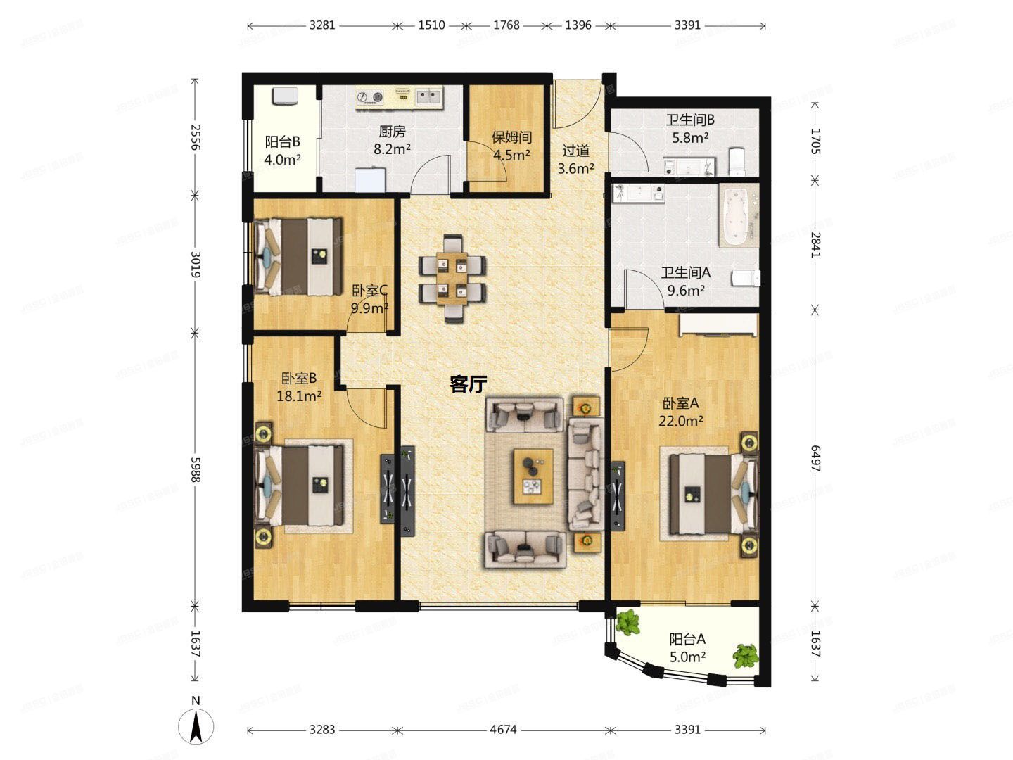 东城区   安德路12号中景濠庭西座905室（中景濠庭）