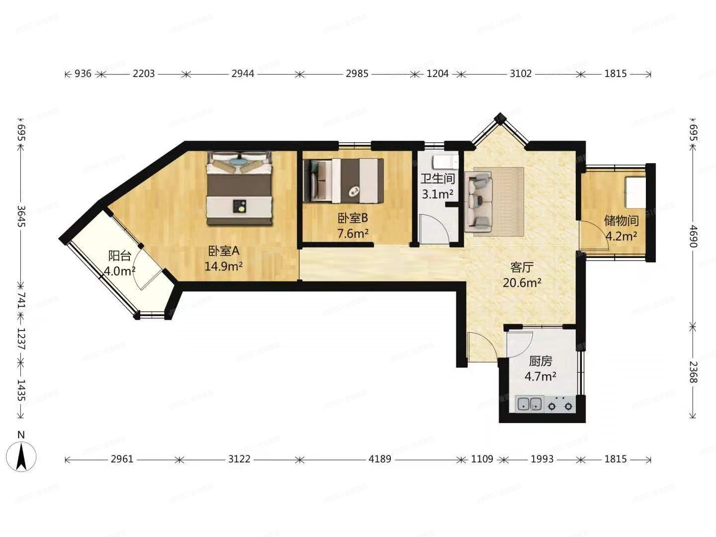 丰台区 芳城园三区2号楼3层308（芳城园三区）