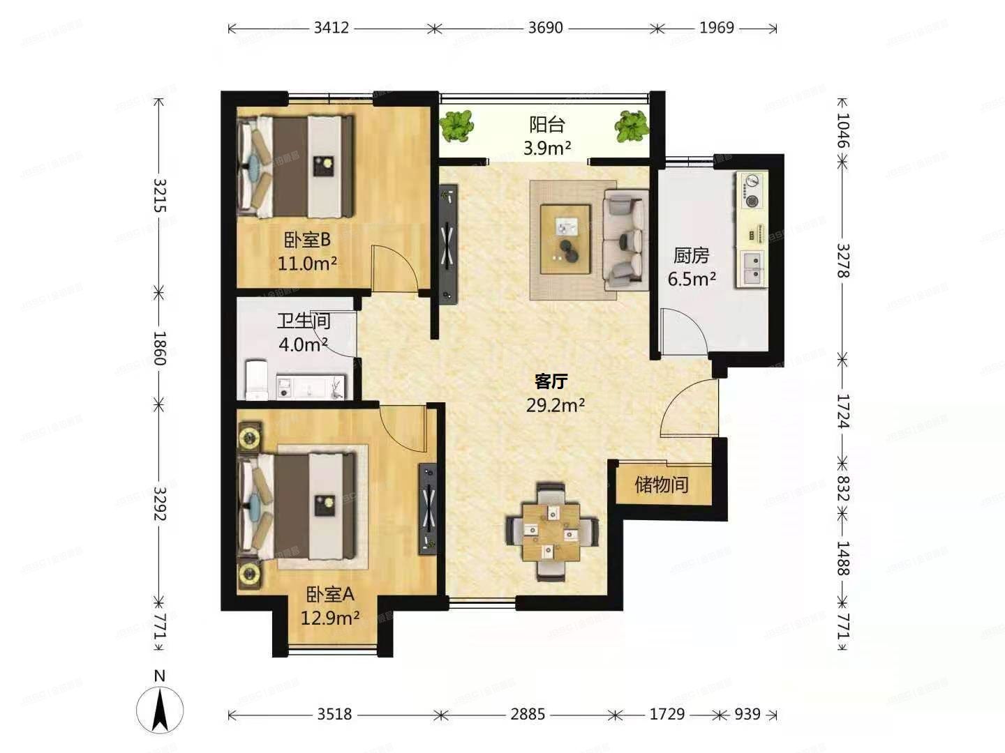 西城区 菜市口大街6号院2号楼2单元1605号+车位（中信锦园）