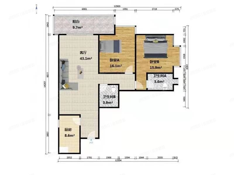 朝阳区   慈云寺1号院1号楼6层601（东区国际公寓）