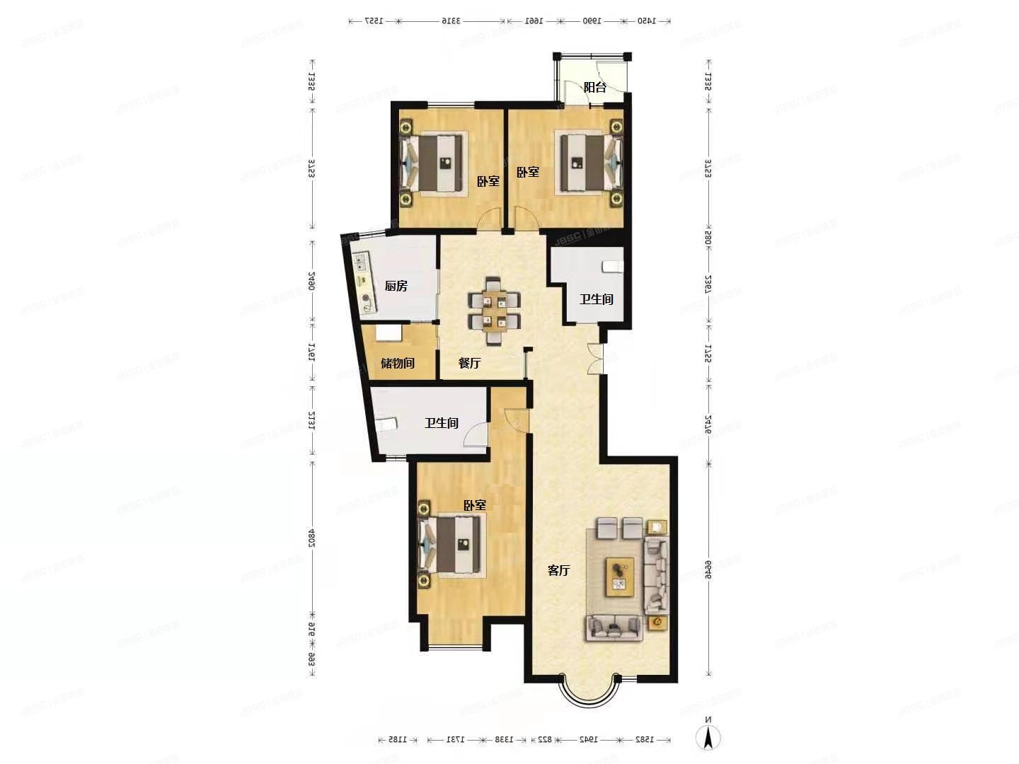 朝阳区 利泽西园309号楼18层3单元1802室+车位（上京新航线）