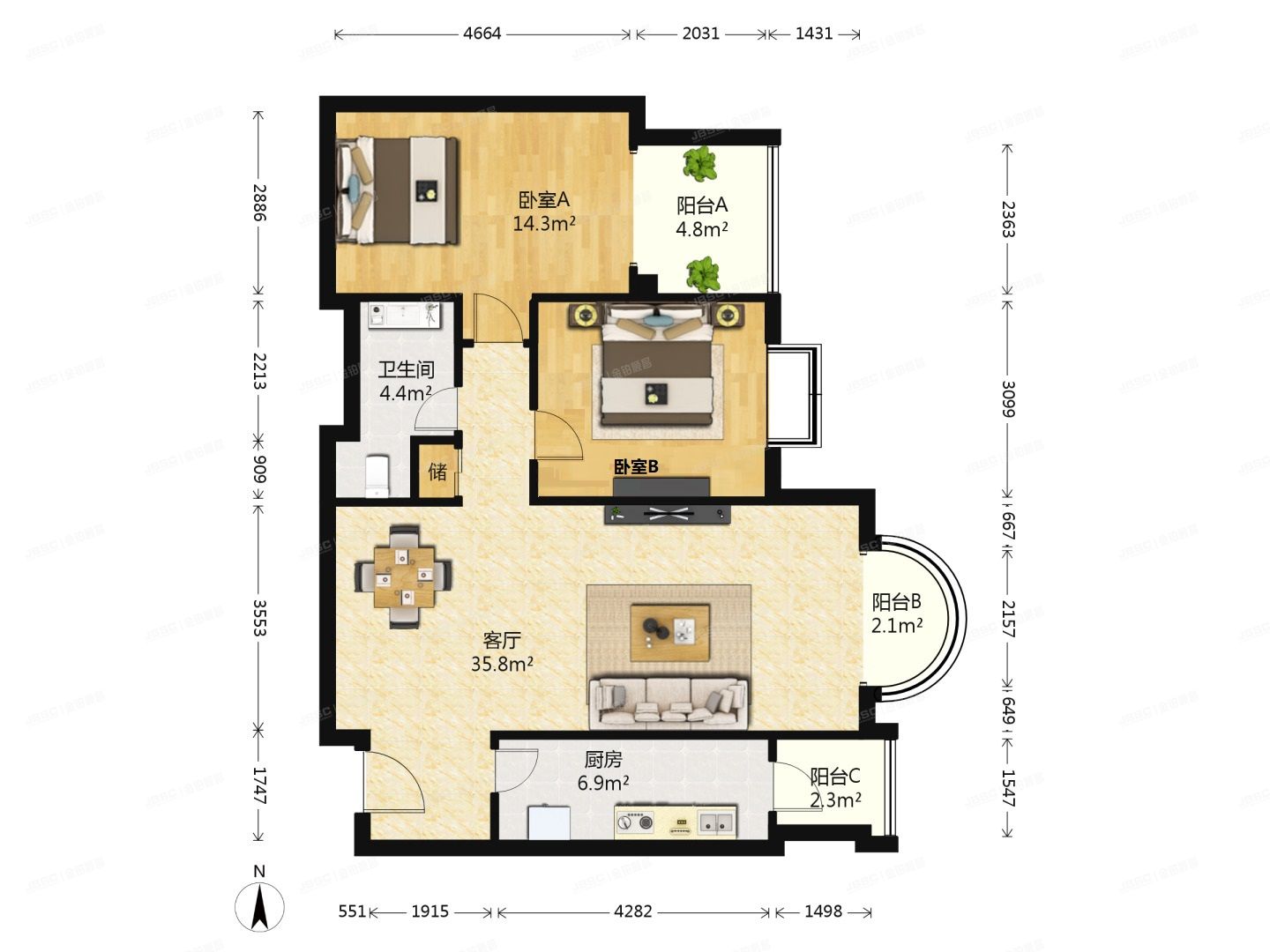 通州区 八里桥南街68号2号楼3层304（京贸国际公寓）