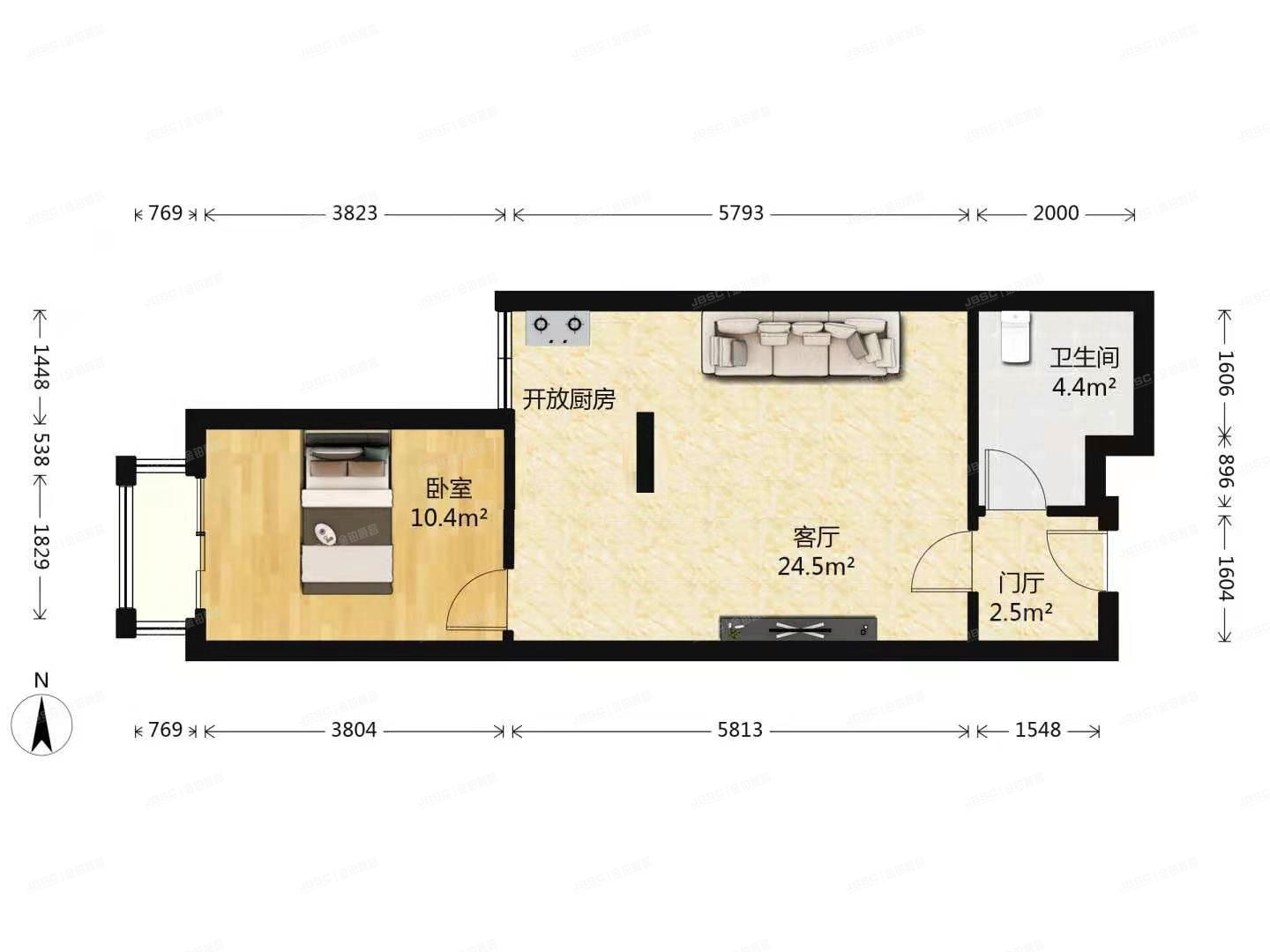 东城区 广渠门北里55号25层A2906号（金桥国际公寓）