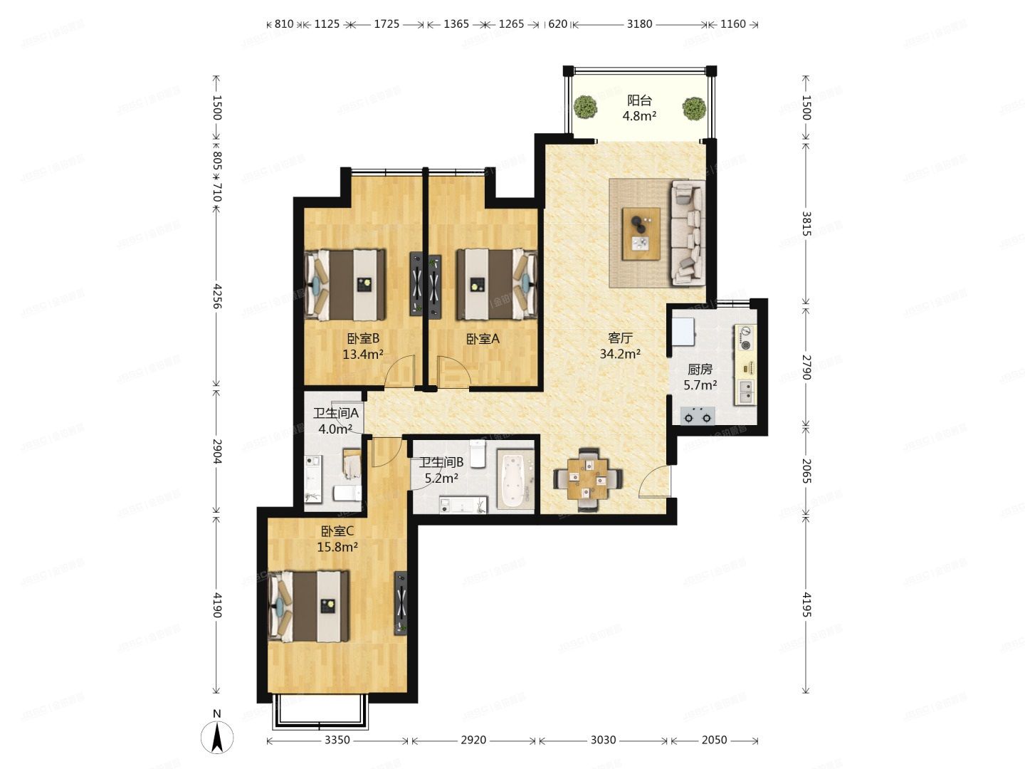石景山区 玉泉西里二区3号楼1单元2402号（远洋山水北区）