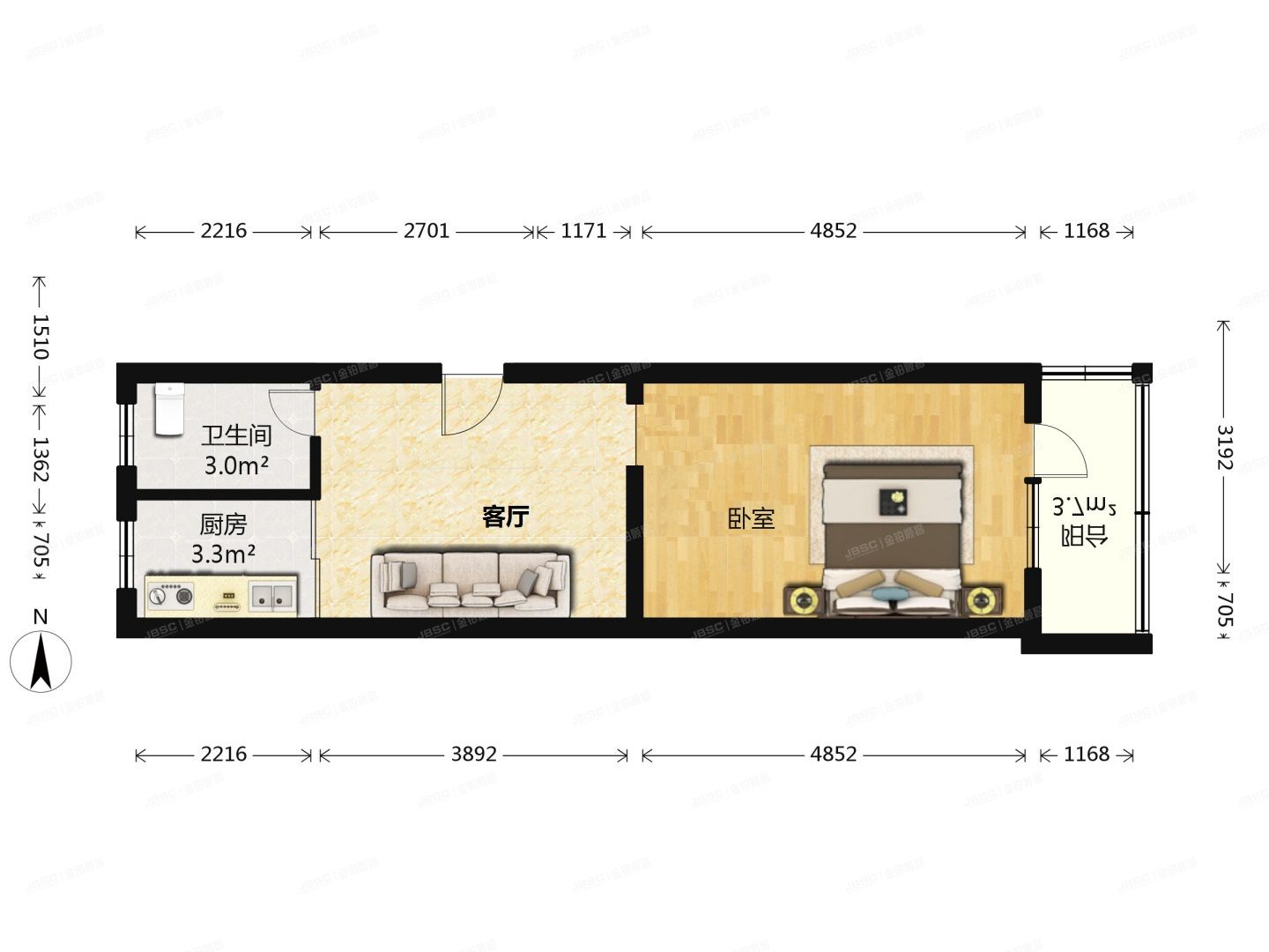 朝阳区 小关北里208号楼6层3门602号（小关北里）房改房