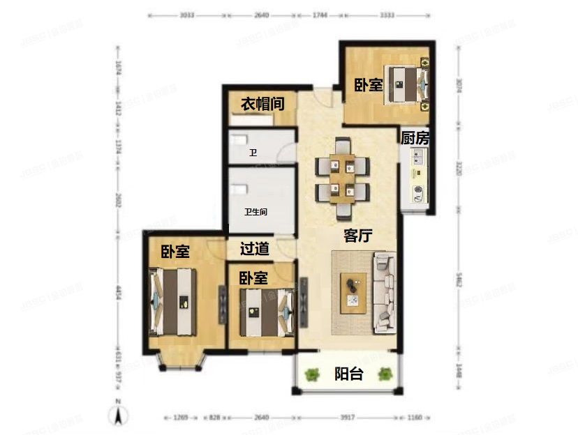 海淀区 舒至嘉园3号楼12层1212及家具家电（舒至嘉园）
