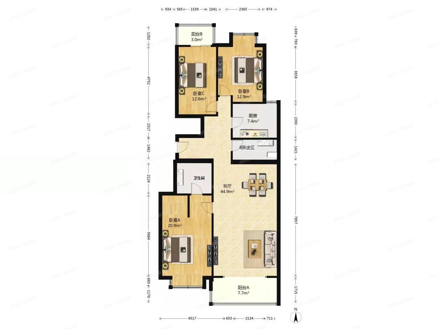 海淀区 安宁庄锦顺佳园1号楼4层4单元401（锦顺佳园）