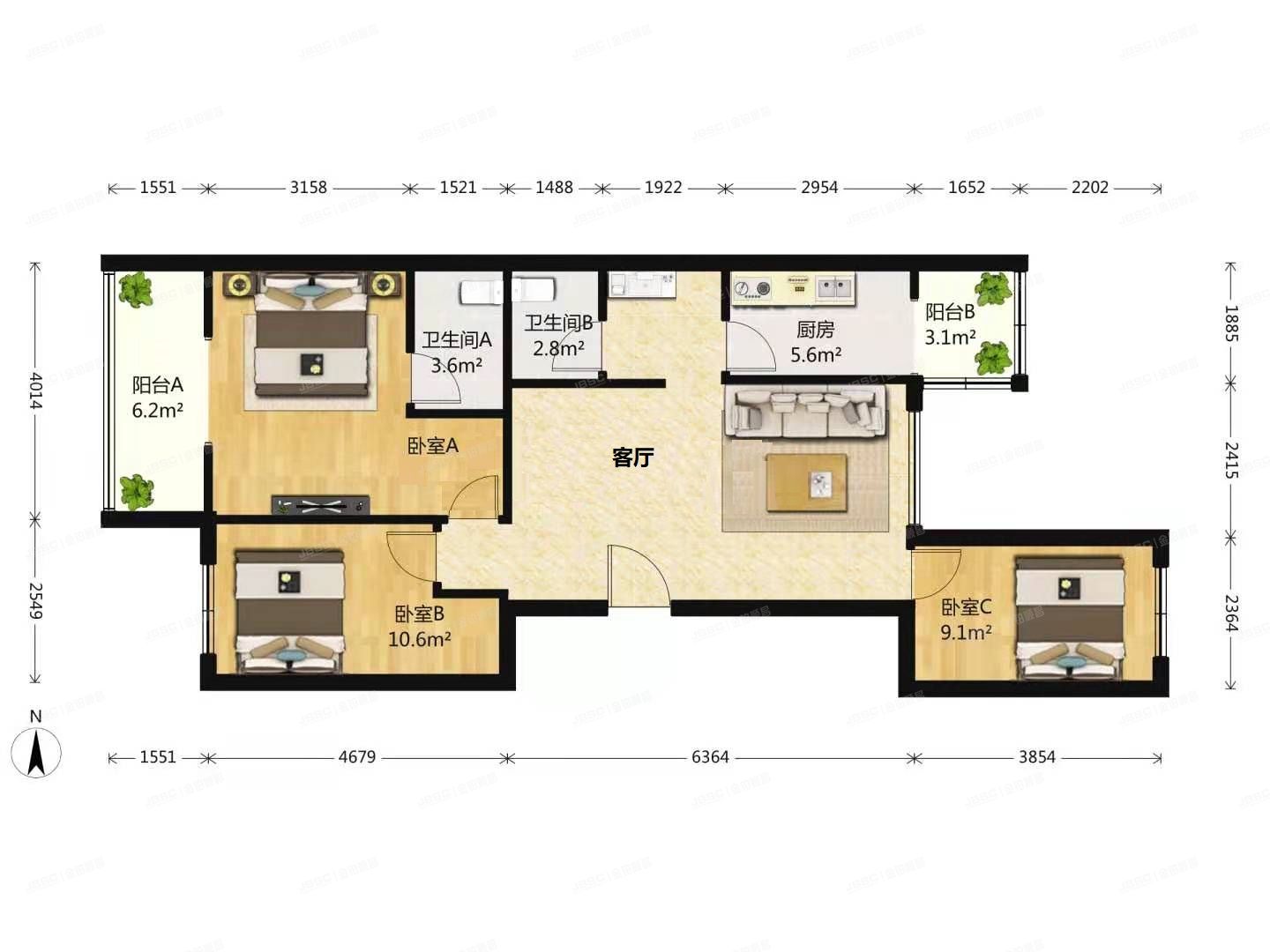 东城区 安定门内永康胡同2号院15号楼A9门202室（官书院）