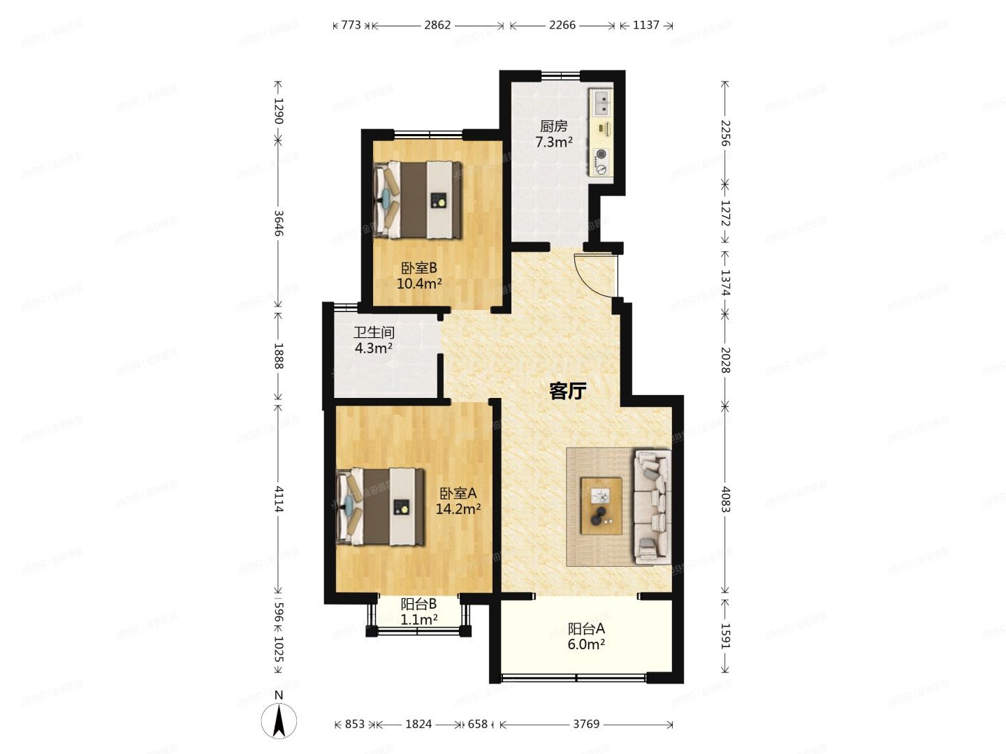 大兴区 育镇街30号及30号院11号楼6层4单元601（恒盛小镇艺墅）