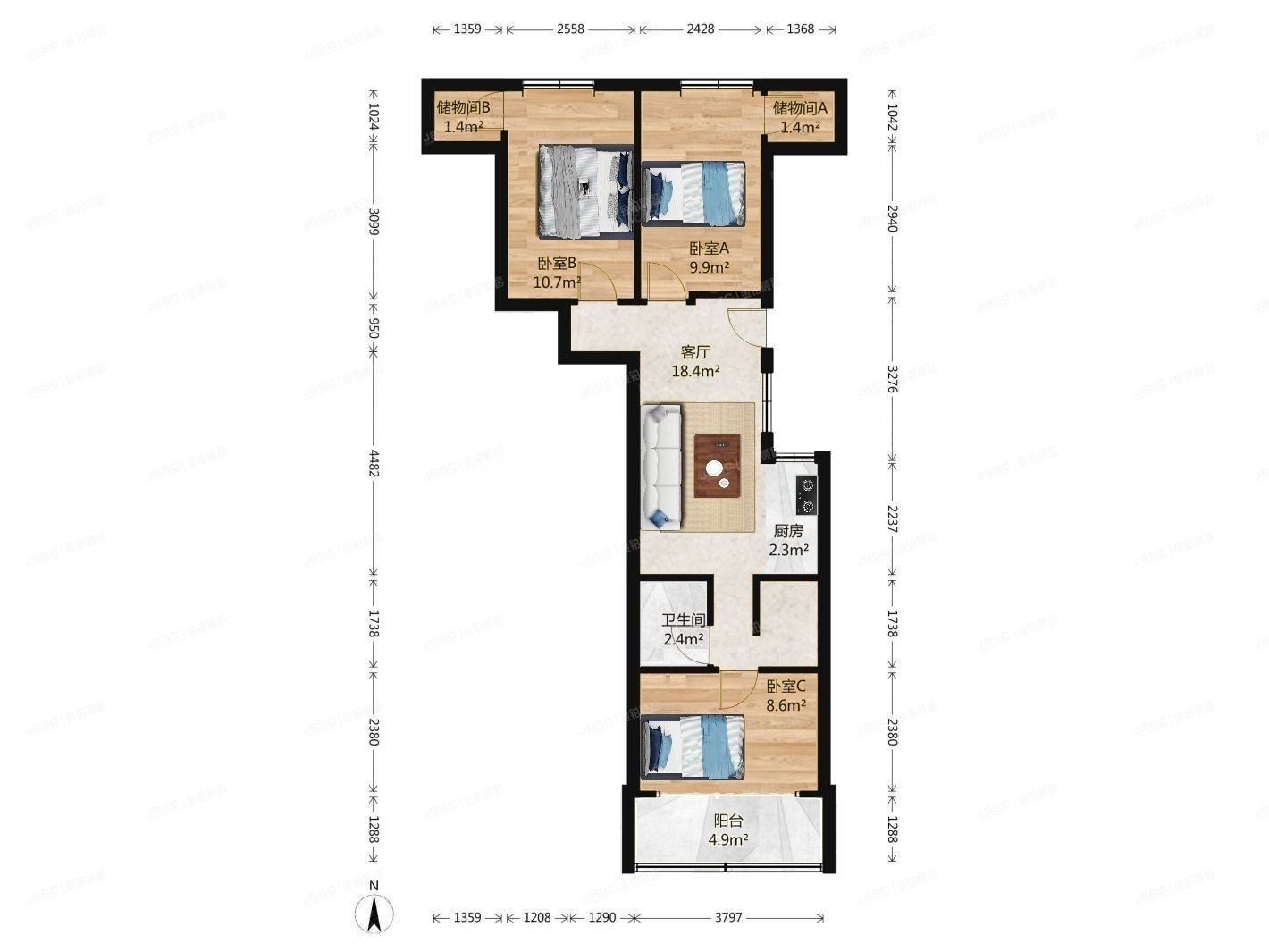 东城区 大羊宜宾胡同35号院1号楼7层6单元702号【6层602】（大羊宜宾胡同35号院）