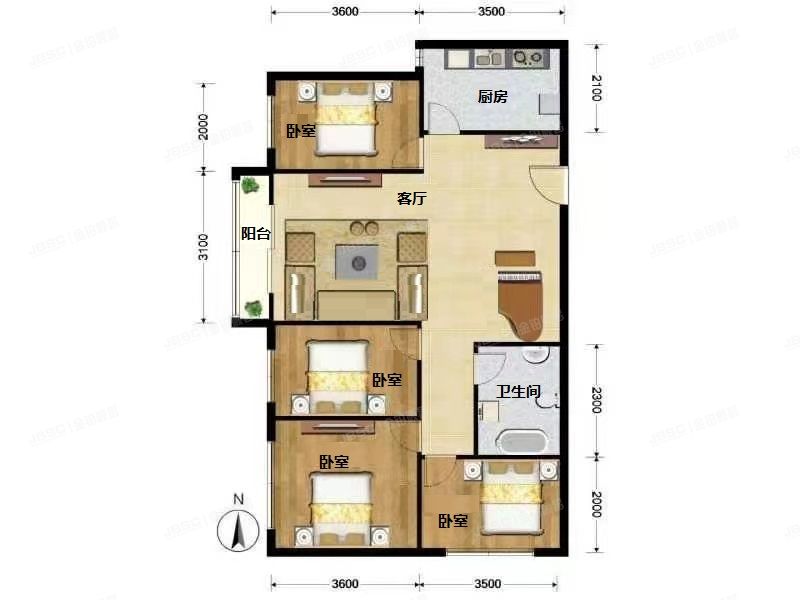 大兴区-黄村镇 滨河西里49号楼11层1106（滨河西里南区）