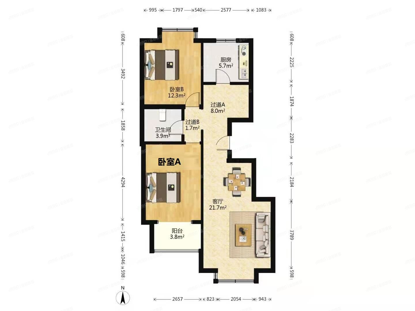 丰台区 新发地锦程园3号楼3层11单元302号（天伦锦城）