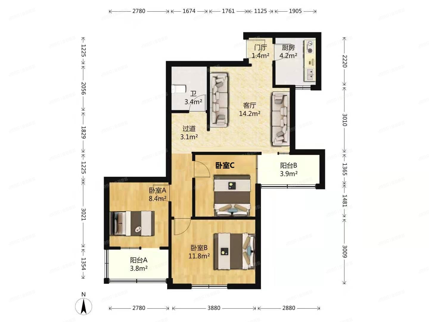 海淀区 百万庄建委大院新丙一楼六〇三号（建设部大院）央产房