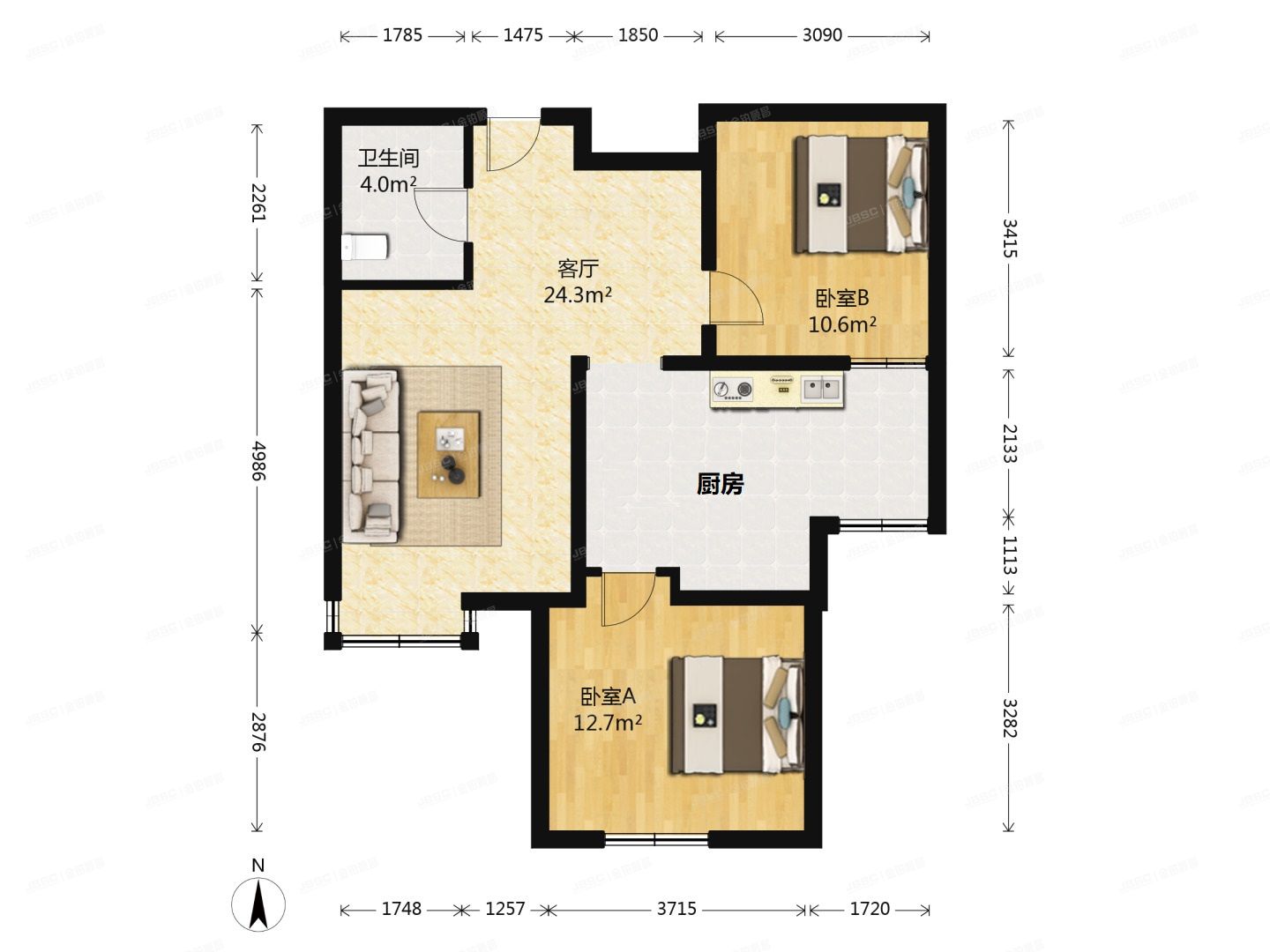 朝阳区 双营路11号院2号楼13层4单元1602（美立方）