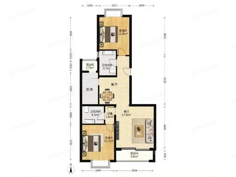 丰台区 鸿业兴园9号楼2层2单元202（鸿业兴园）