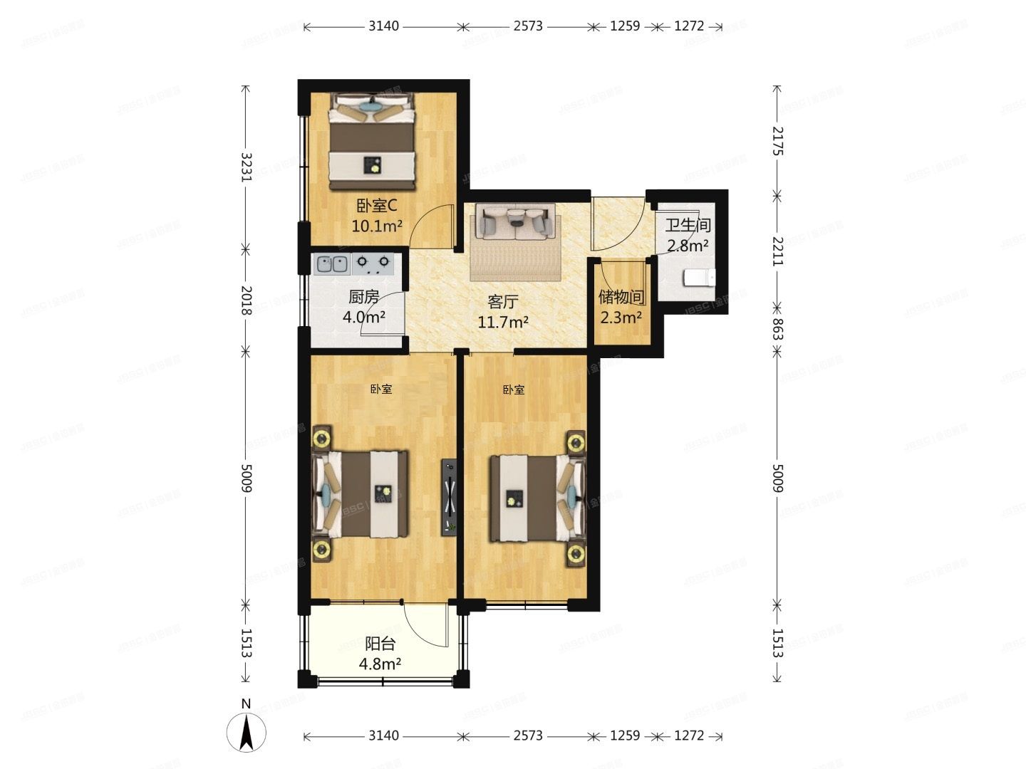 东城区 胡家园15号楼3层306号