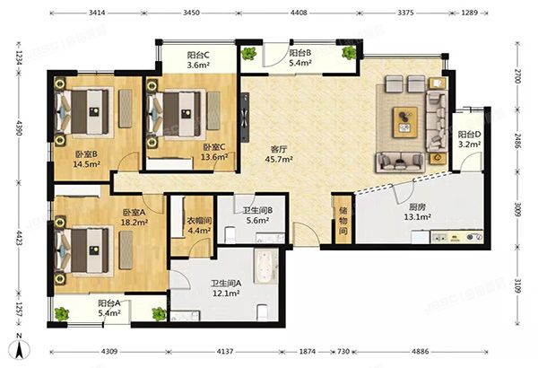 朝阳区 工体西路18号光彩国际公寓第1栋28层D号（光彩国际公寓）