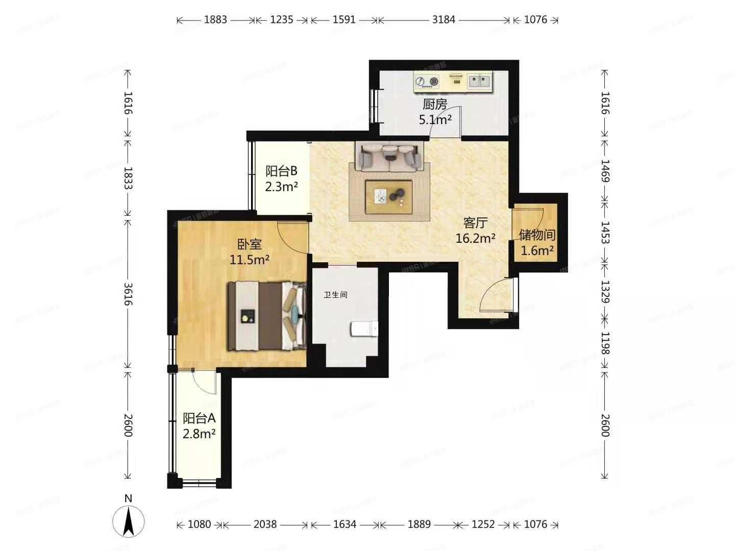 东城区  东扬威街3号楼3层306号（民安小区）