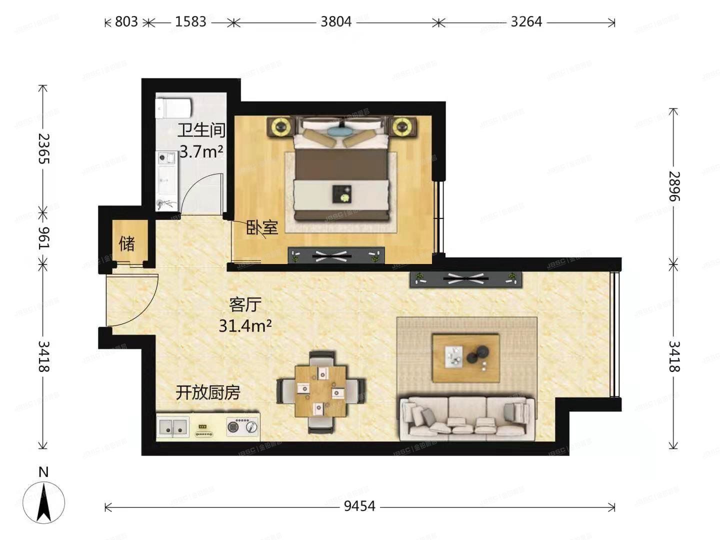 朝阳区 八里庄北里128号10层9单元1002号（华业玫瑰郡）