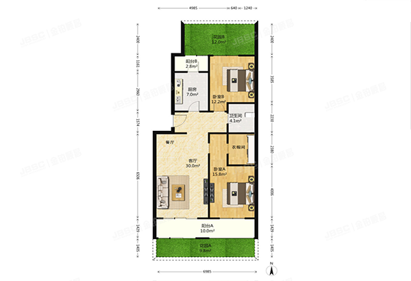 朝阳区 白鹿司路5号院3号楼1层4-101号（柏阳景园C区）
