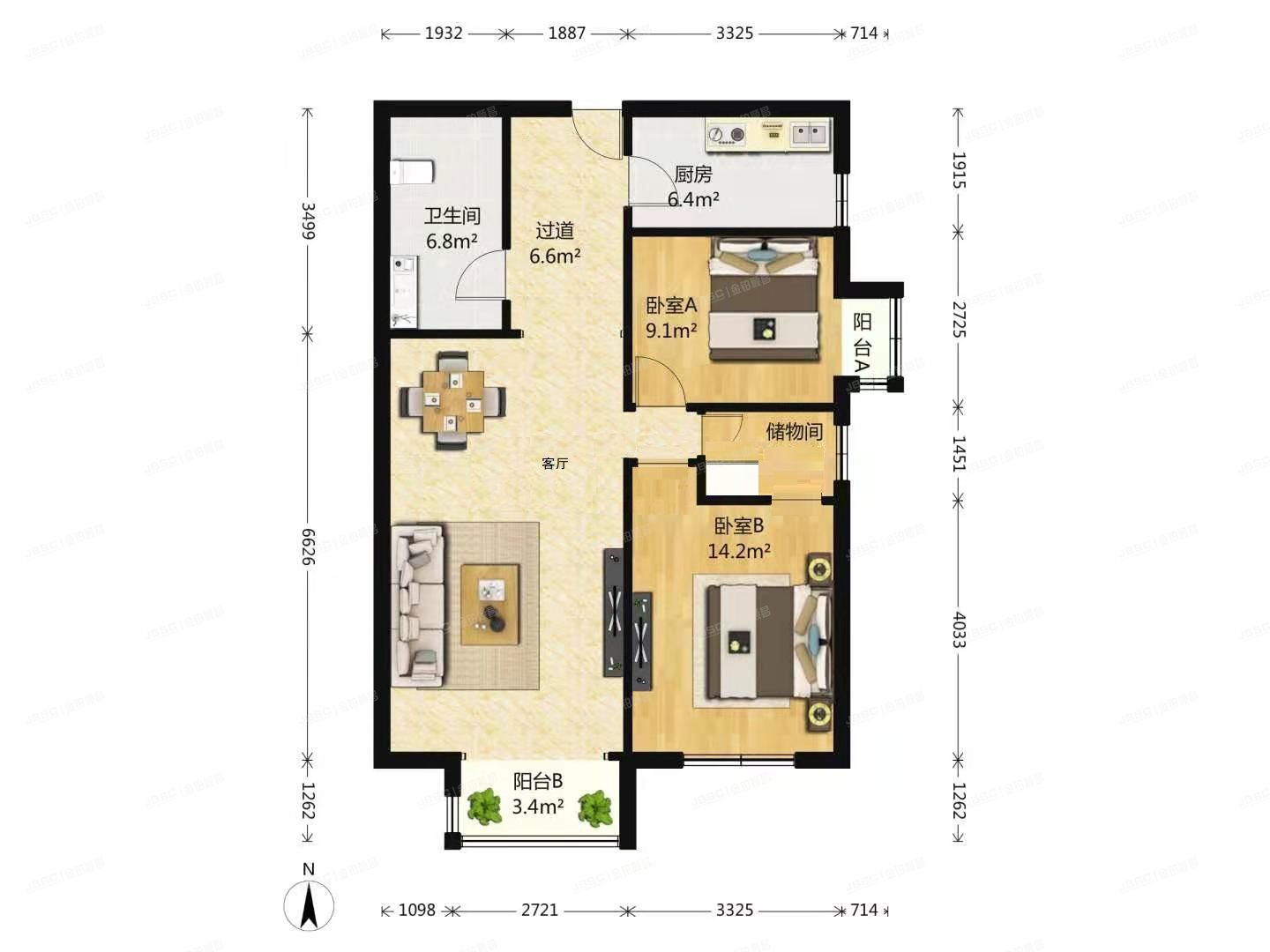 通州区 翠景南里西区6号楼1层0102（龙鼎园）
