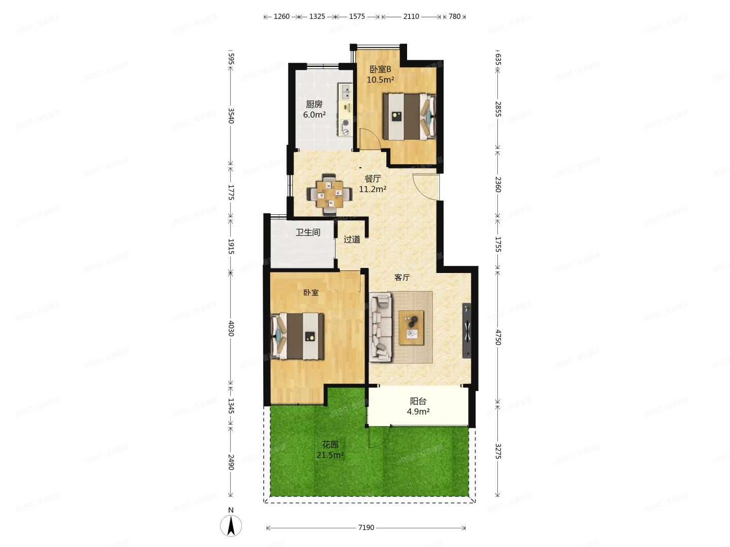 朝阳区 成寿寺路136号院11号楼1层1单元1B（中海城风情苑）