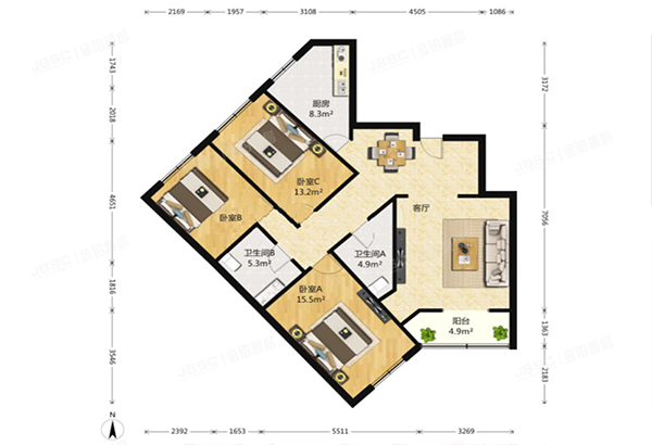 朝阳区 北辰东路8号院15号楼5层521（汇园公寓）