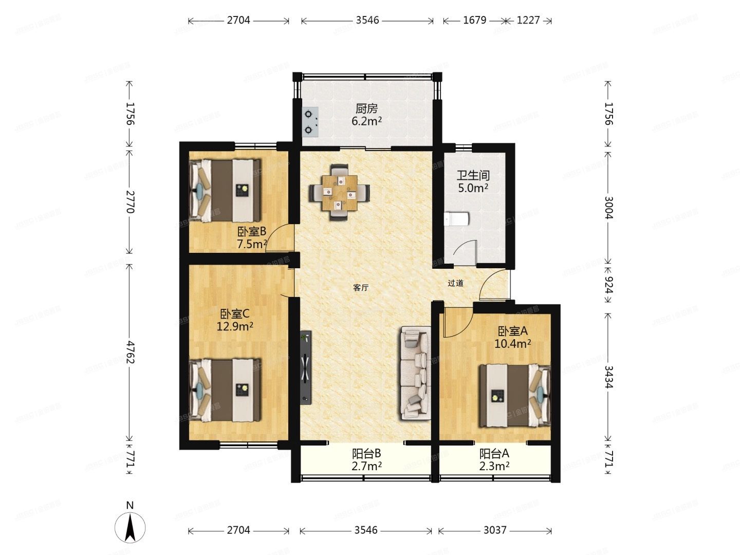 通州区-宋庄 四海公寓38号楼6层261号（四海公寓）