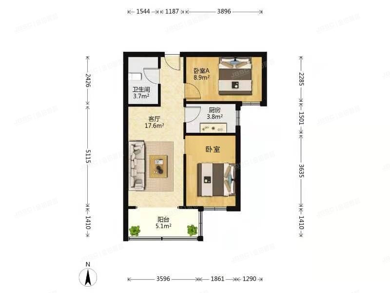 朝阳区 三间房西路4号院2号楼17层1单元1702号（福盈家园）限价商品房
