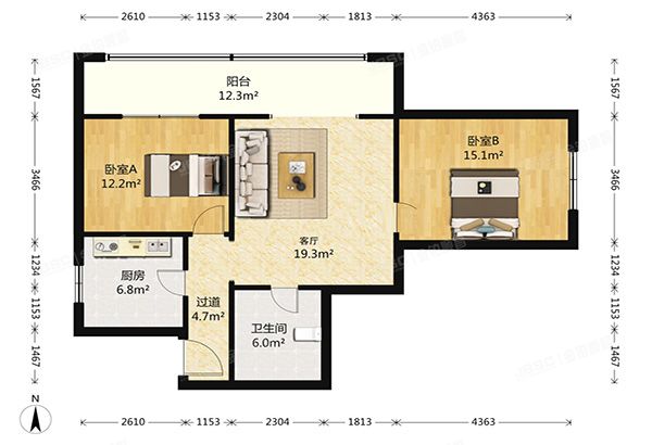 西城区 马连道东街15号院3号楼10层10-1001（红莲晴园）房改房