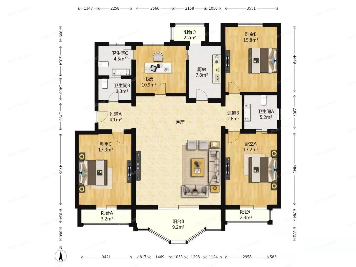 昌平区-回龙观 龙城花园一期F1公寓35号楼1层A号（龙城花园）