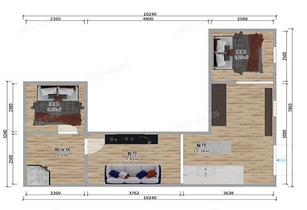 东城区 东板桥街57号房屋五间（房号1、2、3）平房