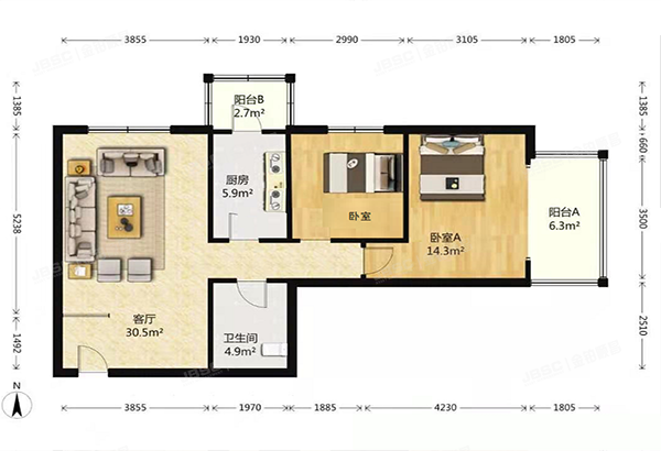 昌平区 东小口镇天通苑小区东苑55号楼5层1号（天通东苑一区）