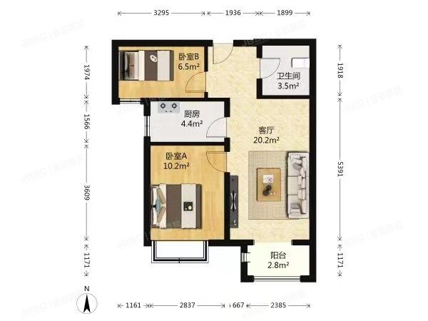 房山区 怡和北路1号院4号楼11层1单元1102（首开熙悦山澜庭）