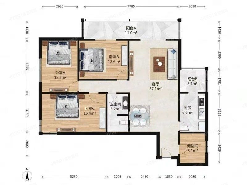 丰台区 程庄南里8号楼21层4单元2101号（程庄南里）