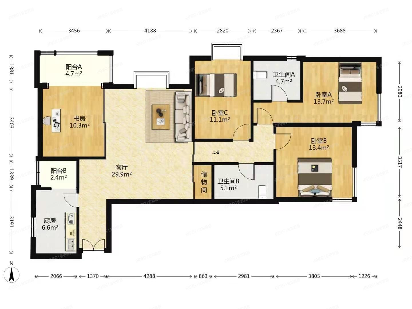 朝阳区 北苑路86号嘉铭园二区1号楼6层2068号（嘉铭桐城C区）