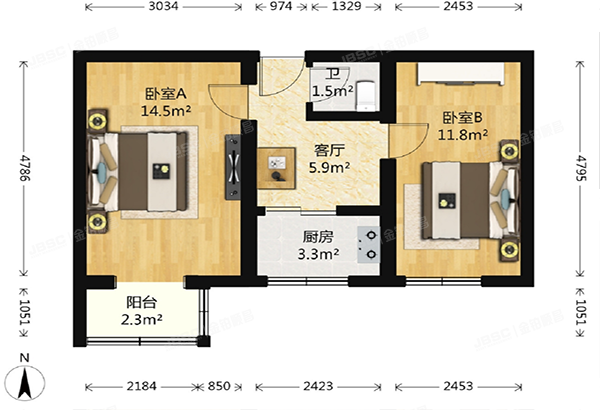 丰台区 蒲安里3号楼5层3-502（蒲安里）