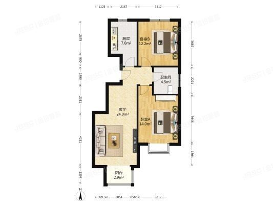 顺义区 下坡屯家园一区3号楼1层2单元103（下坡屯家园一区）