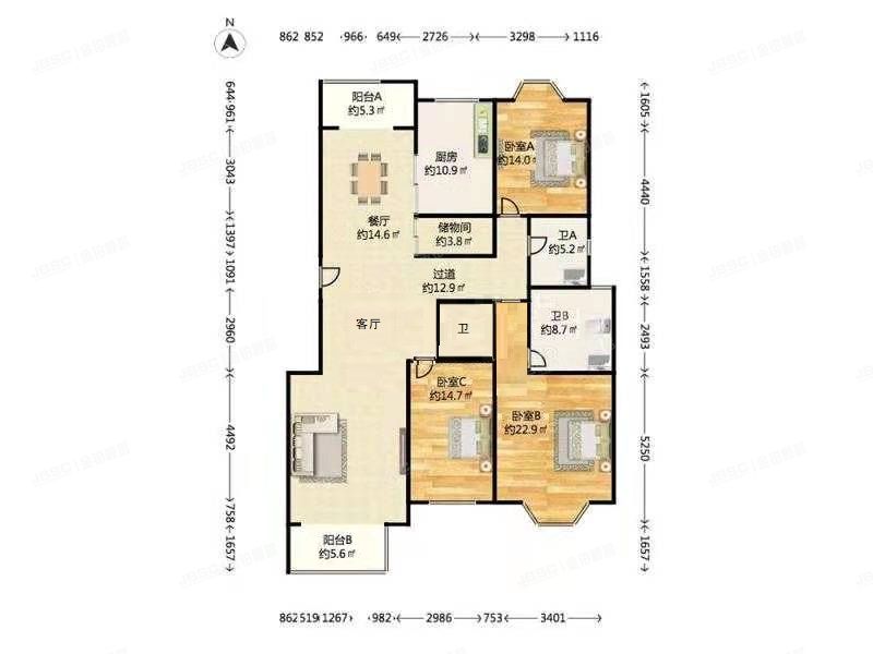 海淀区 西四环北路125号3号楼4层5单元502号（汤泉逸墅）