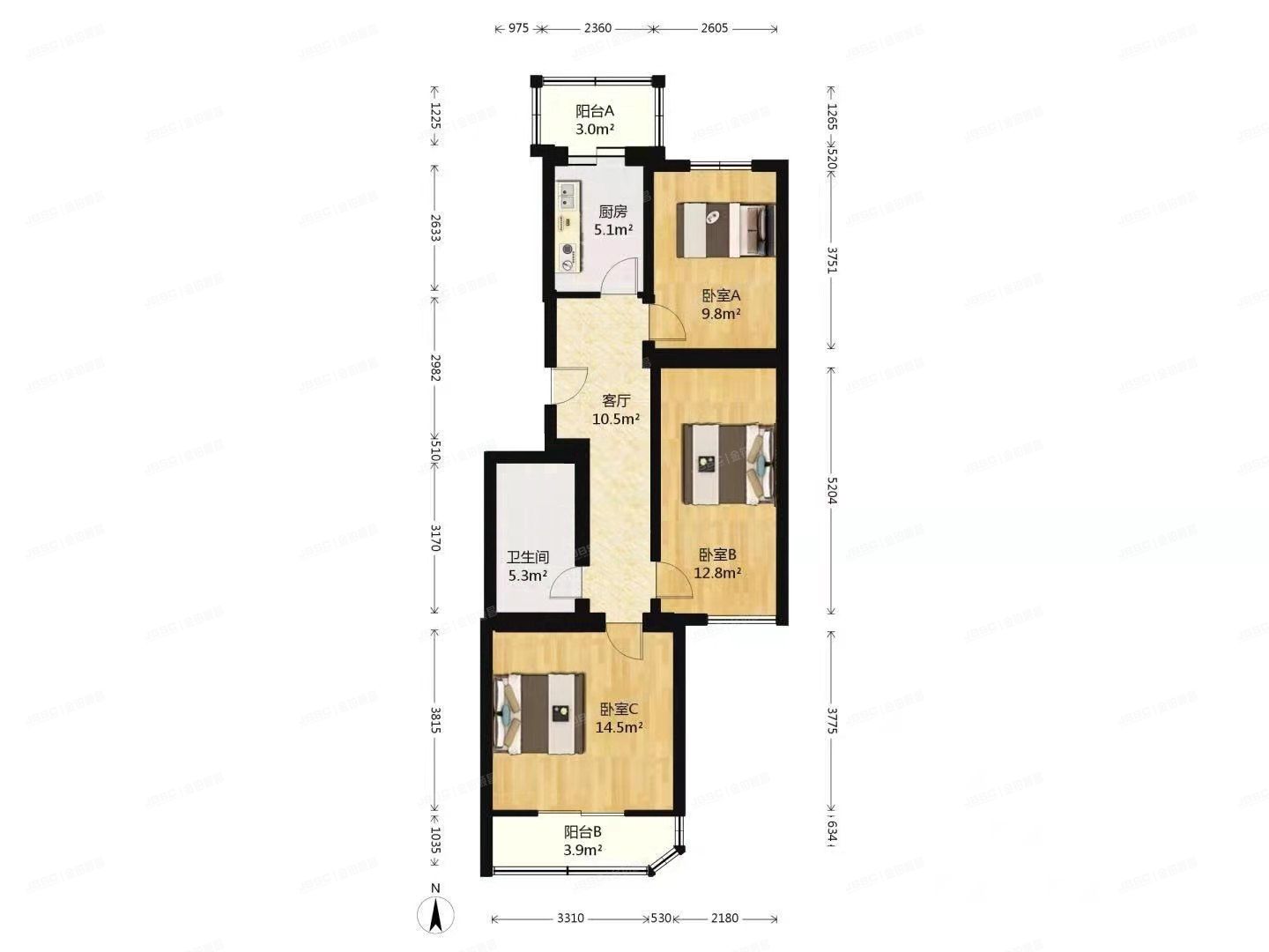 昌平区 昌平镇昌盛园三区23号楼1层7单元102号（昌盛园三区）