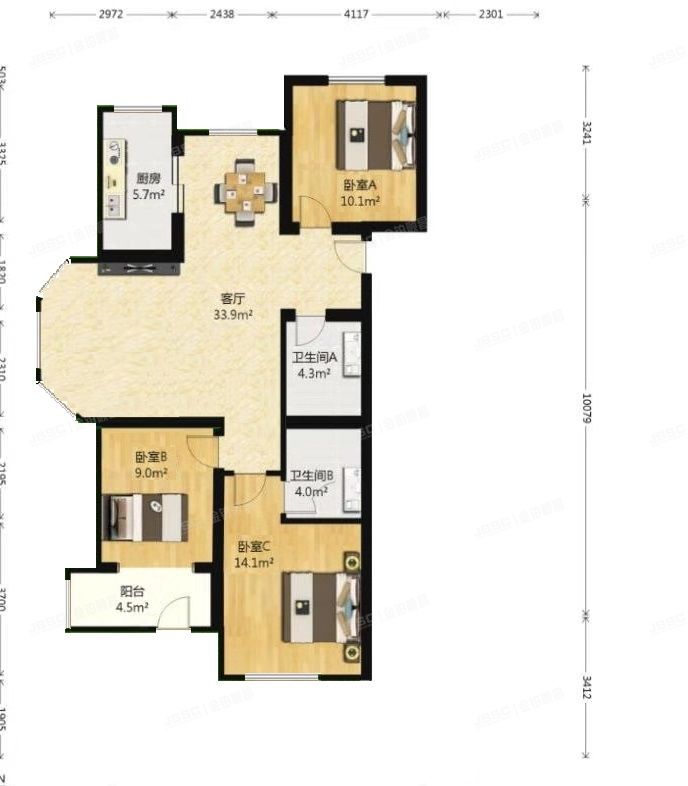 房山区-阎村 绿城百合公寓秋月苑1号楼6单元202（绿城百合）