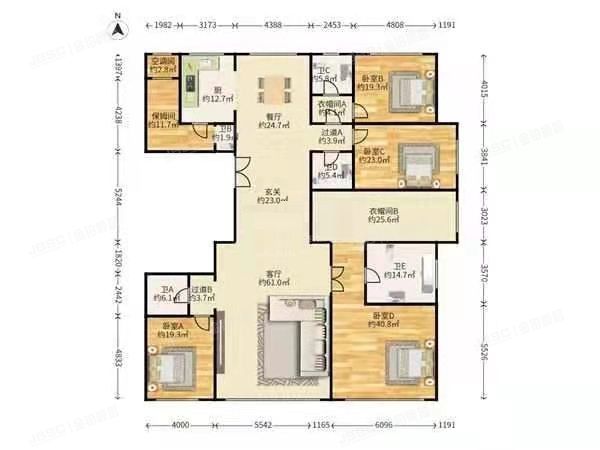 海淀区 德惠路1号院40号楼3层2单元318（西山壹号院）