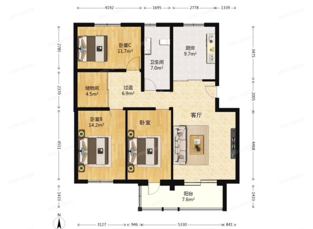 通州区 西富河园6号2号楼3层332（天赐良园东三期）
